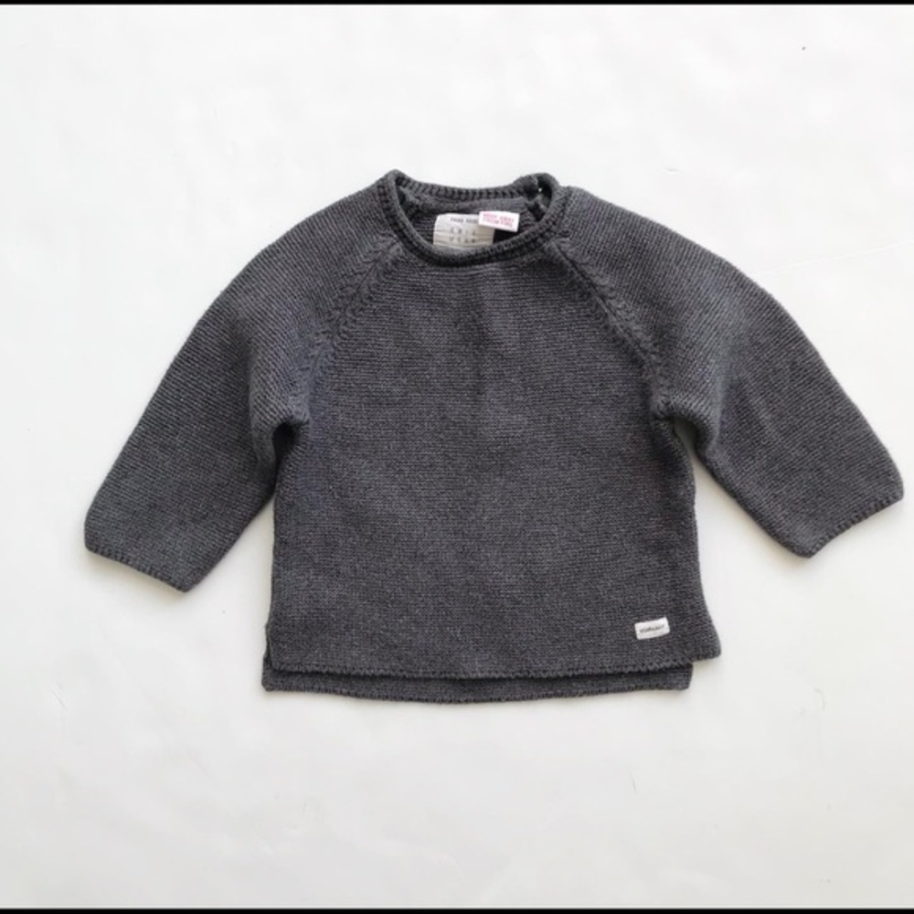 Zara gray knit sweater VGUC 12-18 months